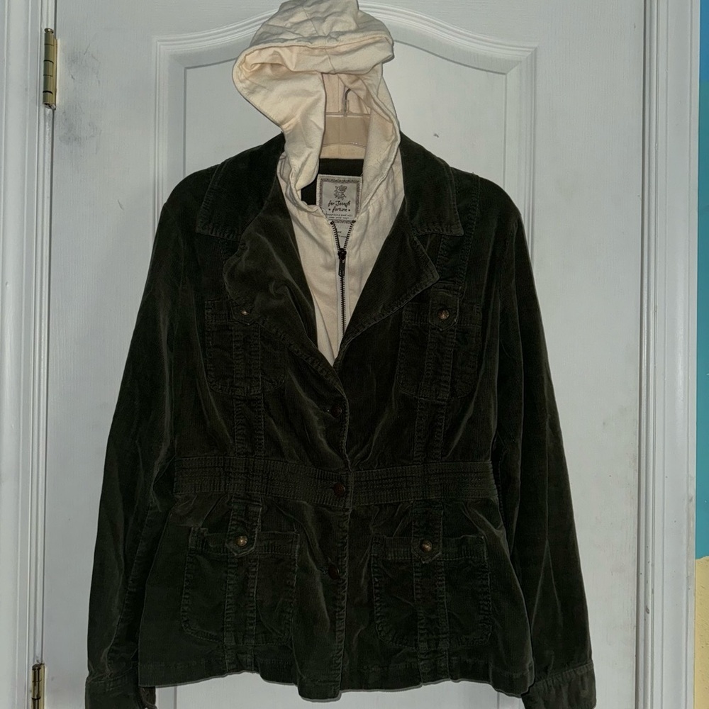 Olive Green Hooded Women's Jacket